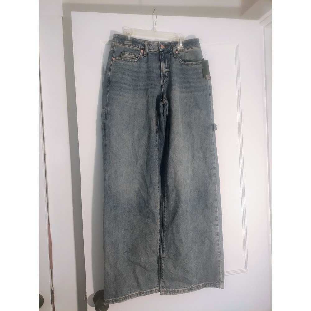 Wild Fable Low Rise Baggy Jeans Women's 2 31" Wide Leg Rigid Denim NWT Y2K